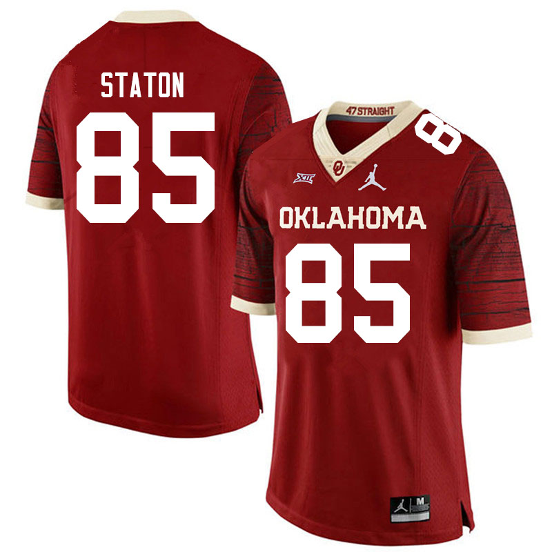 Men #85 Devin Staton Oklahoma Sooners Jordan Brand Limited College Football Jerseys Sale-Crimson
